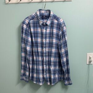 Vineyard Vines Navy and White Checkered Shirt